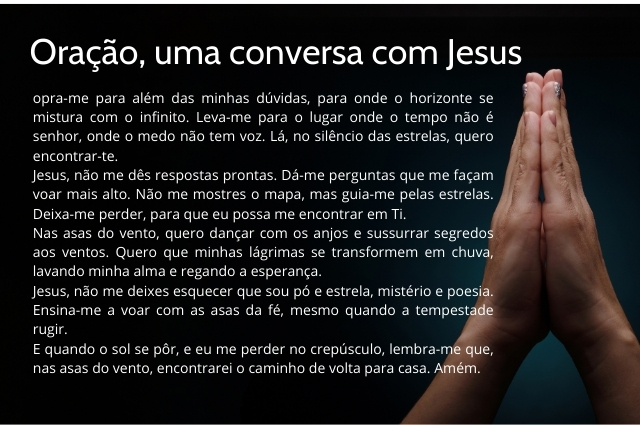 Oração conversa com jesus